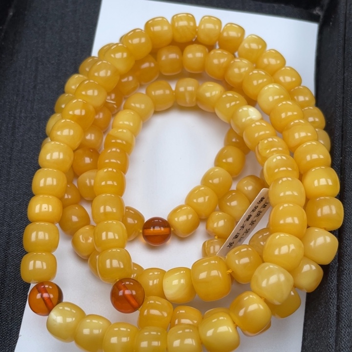 裸石蜜蜡未镶嵌蜜蜡10佛珠重76