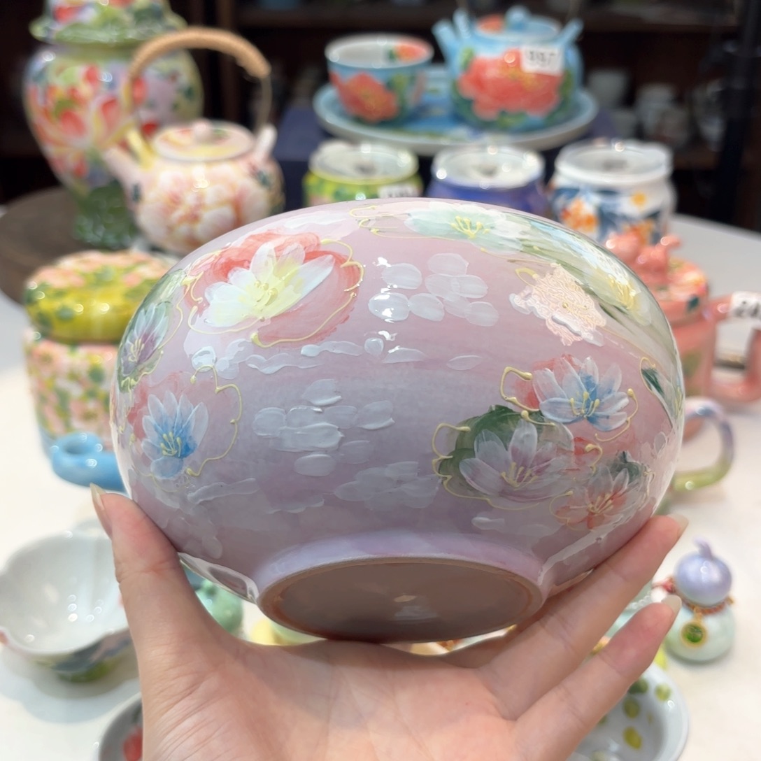 景德镇手绘高温釉下彩陶瓷茶具