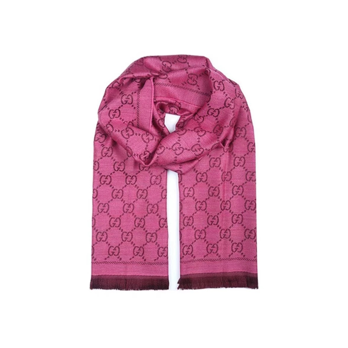 GUCCI/古驰提花流苏薄款多色围巾男女同款