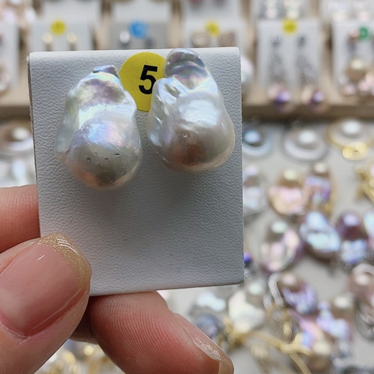 【闪购商品】淡水珍珠耳饰银S925镶嵌