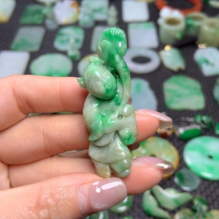 翡翠未镶嵌挂件天然a货翡翠缅甸料