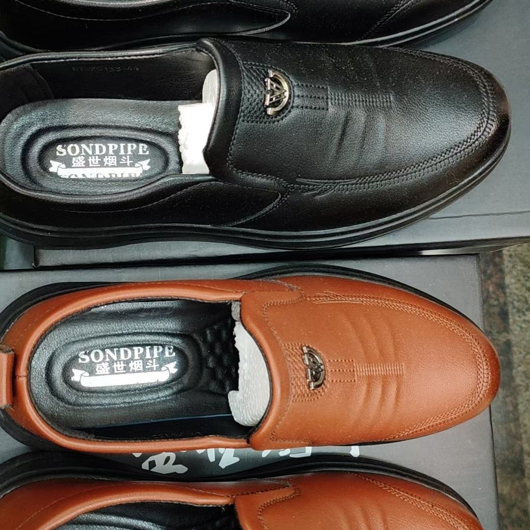 防滑时尚盛世防水男士四季商务风新款一脚蹬休闲皮鞋耐磨