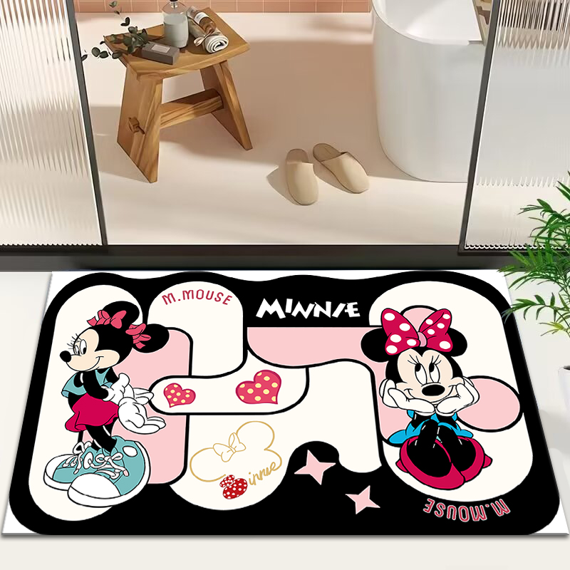 硅藻泥浴室防滑吸水地垫卧室房间卫生间门口脚垫可水洗可裁剪