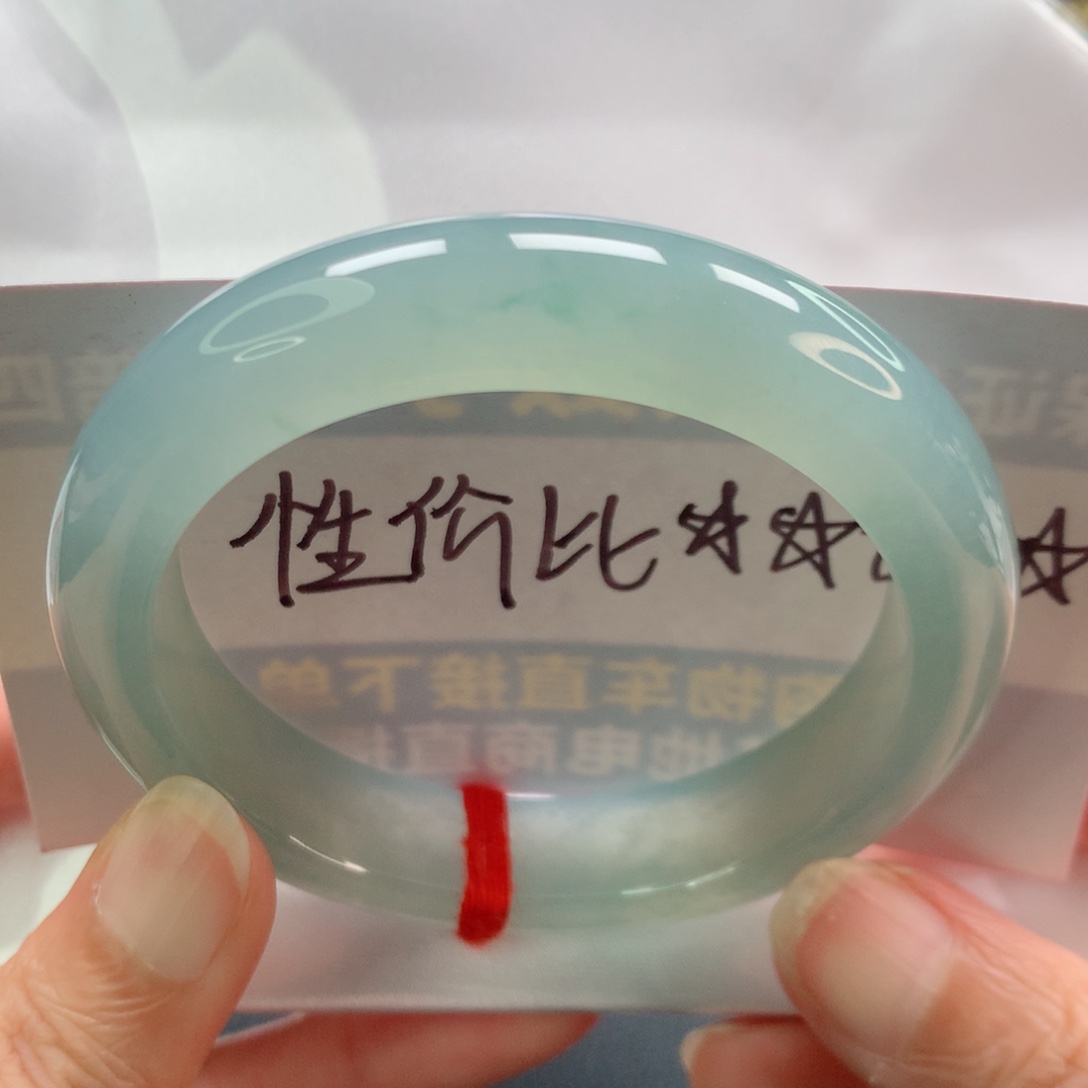 未镶嵌手镯翡翠正圈冰胶晴绿完整强推