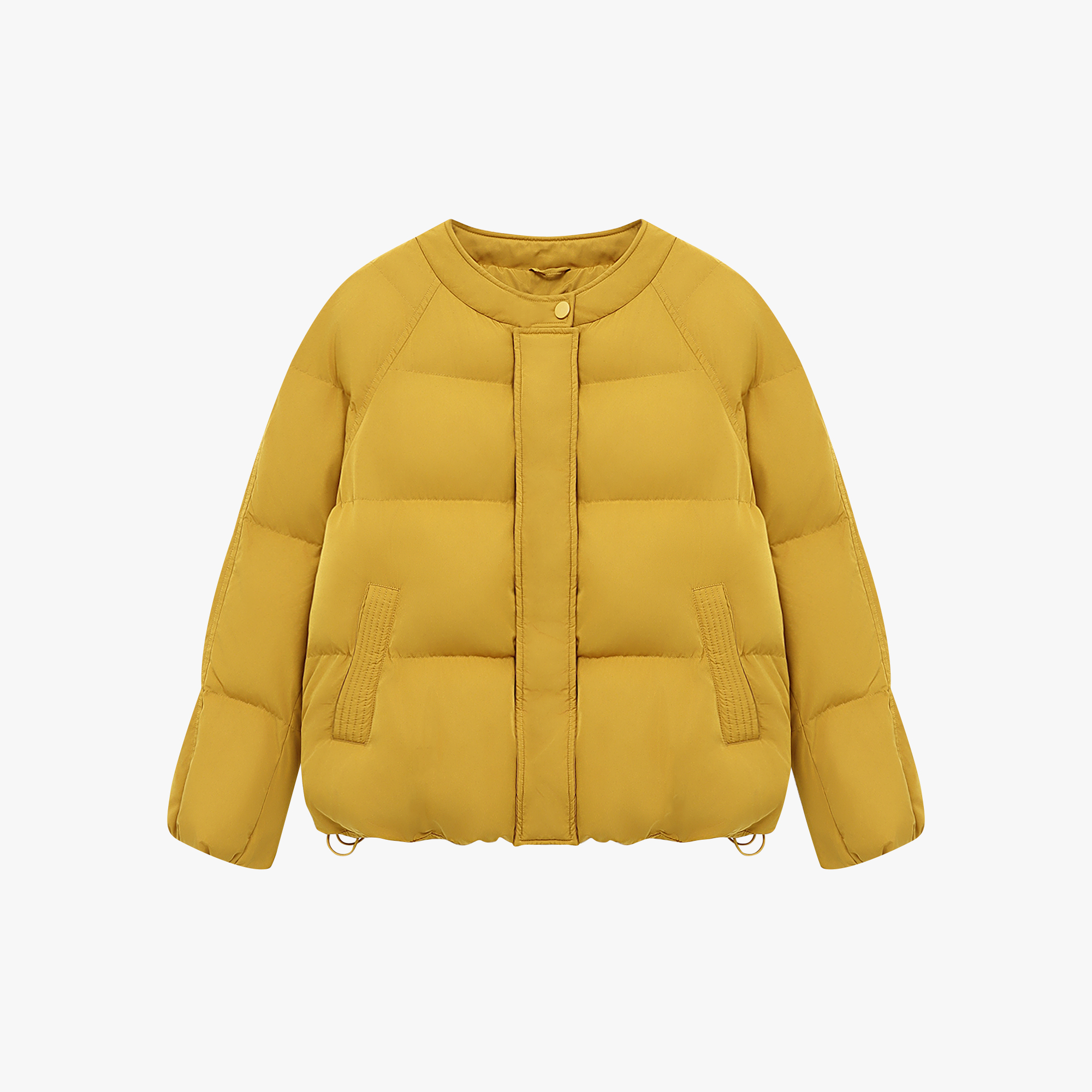 【柠黄短袄】冬季短款时尚休闲女装棉服-- JKK001496【阿邱时尚社】