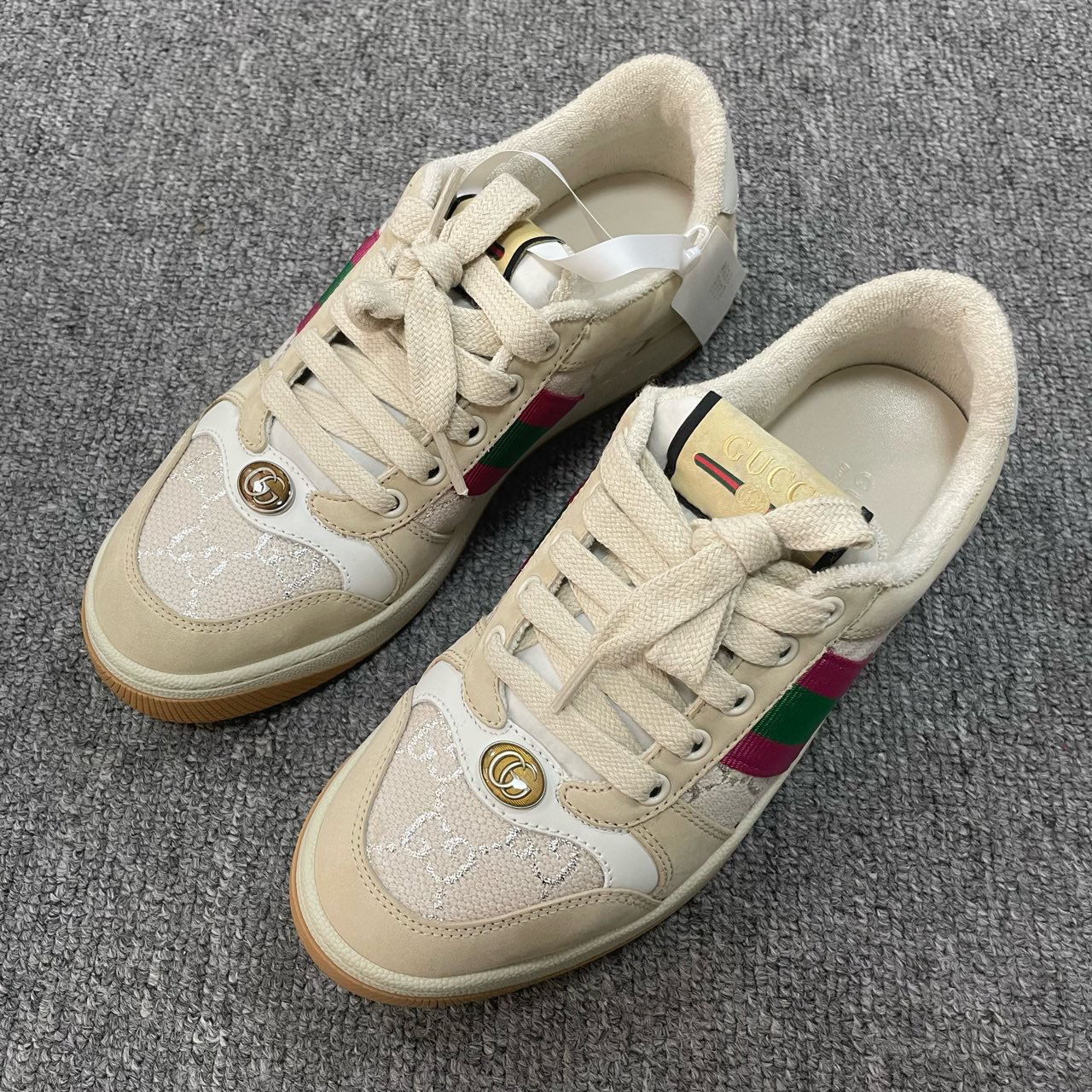 95新 GUCCI/古驰  Screener 脏脏鞋低帮时尚板鞋  36.5码/6336