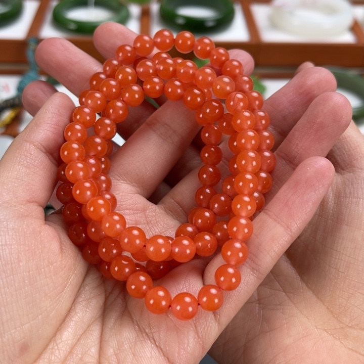 南红玛瑙手串未镶嵌