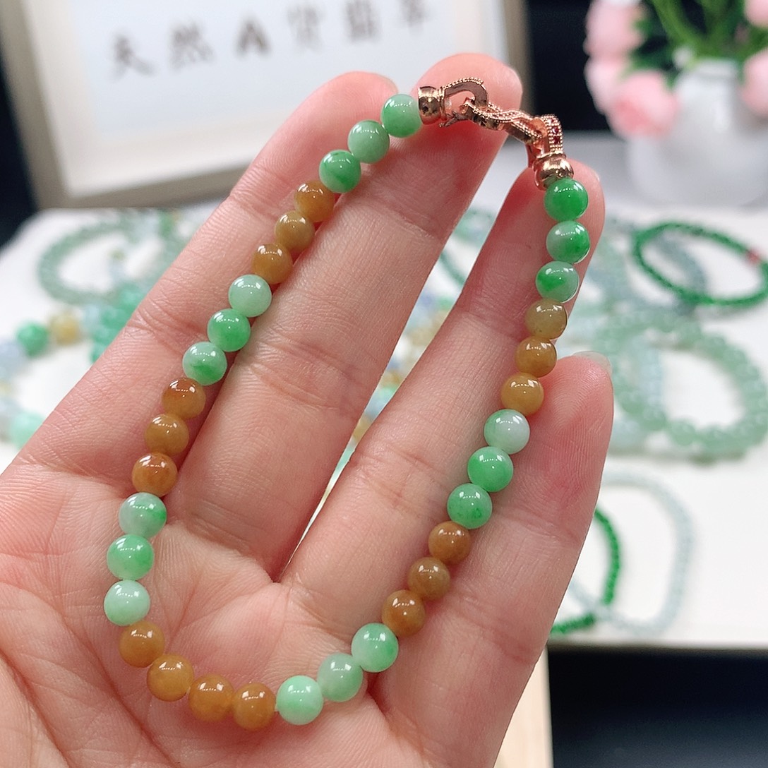 翡翠未镶嵌手链手链5mm