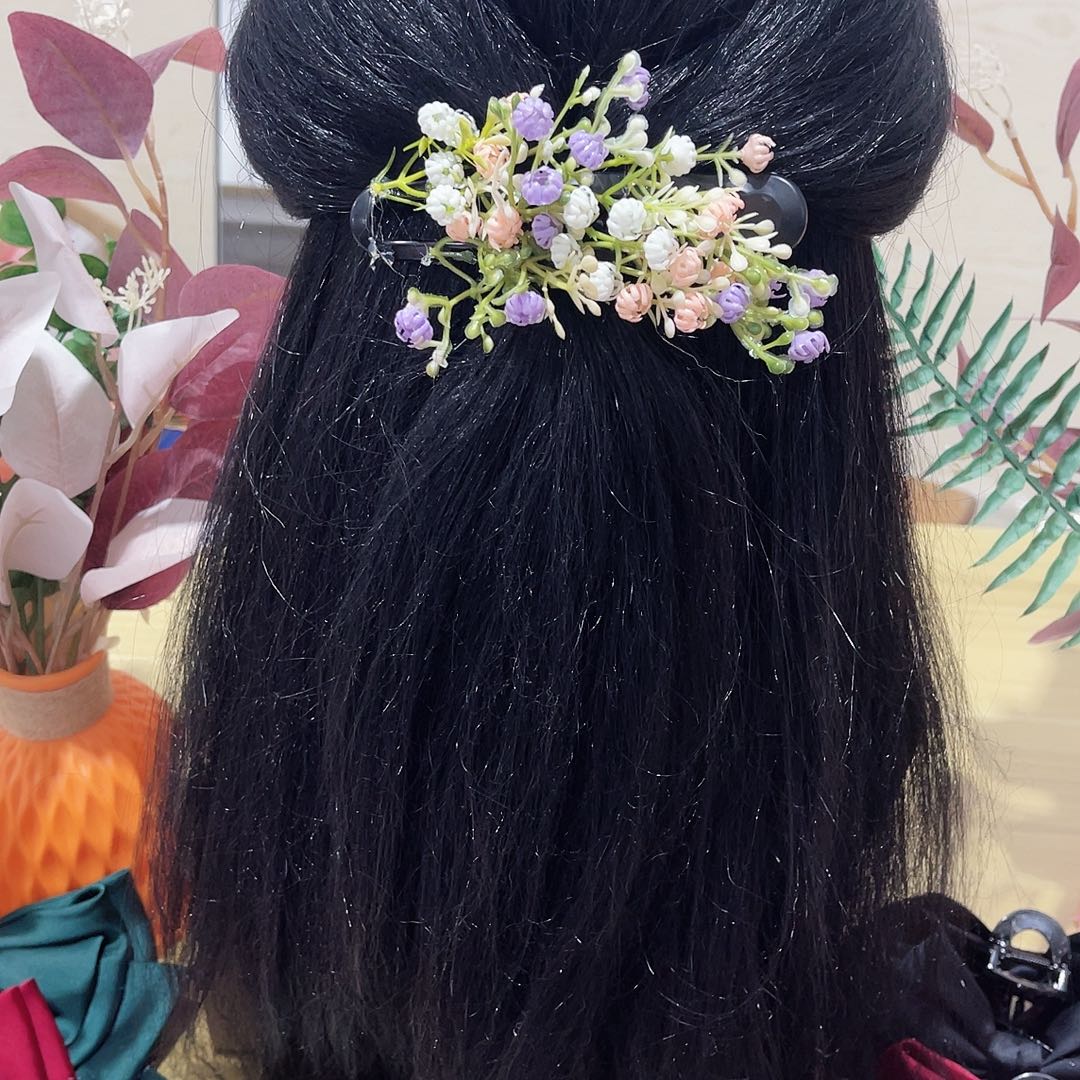 皮质铁合金蝴蝶结发夹