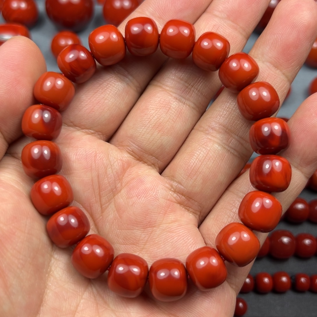 南红玛瑙珠宝奇石未镶嵌尺寸11/10双色锦红