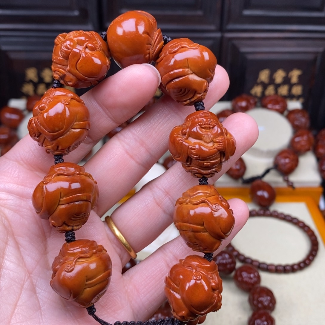 用***0吊坠橄榄核八宝财神