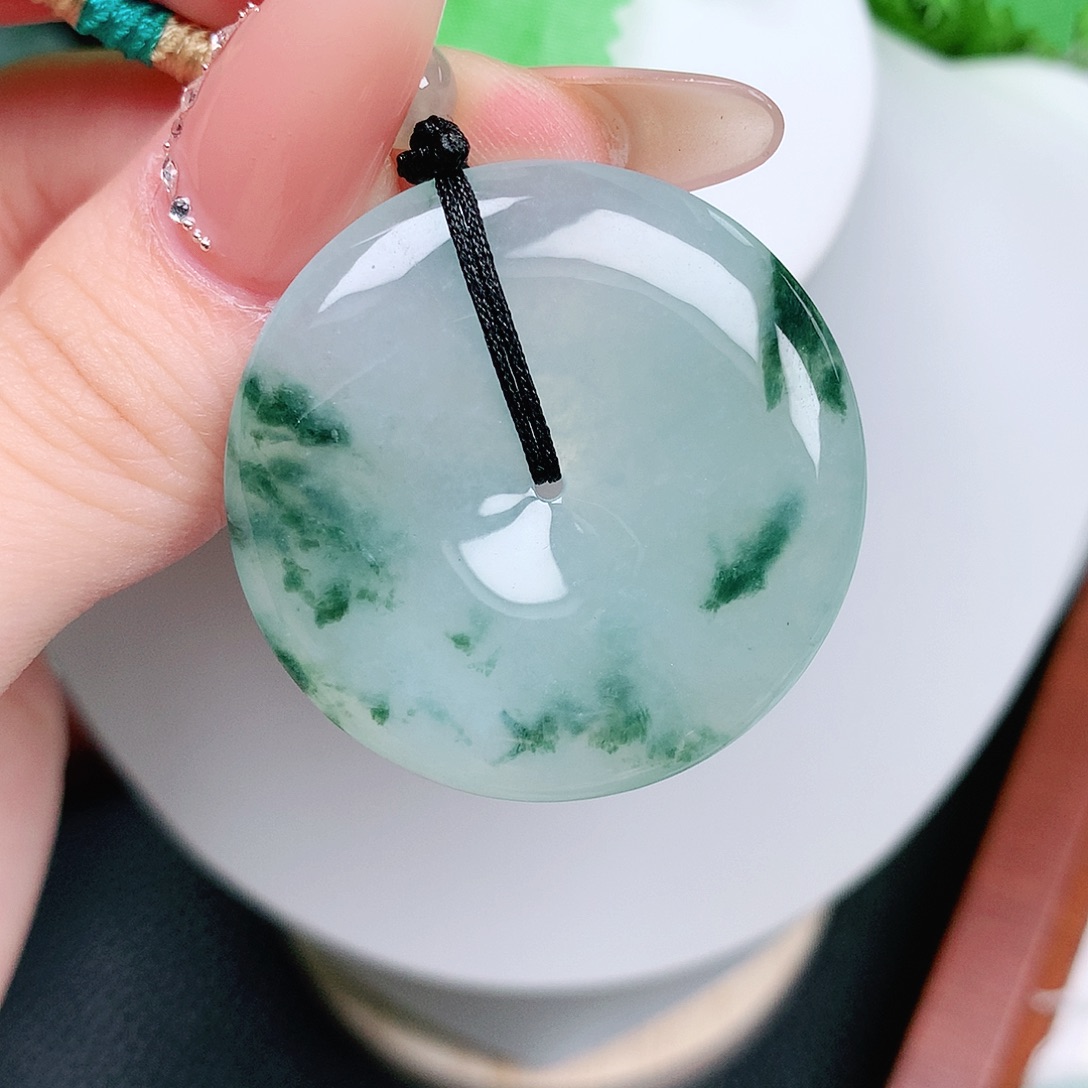 翡翠未镶嵌颈饰平安36-5.7