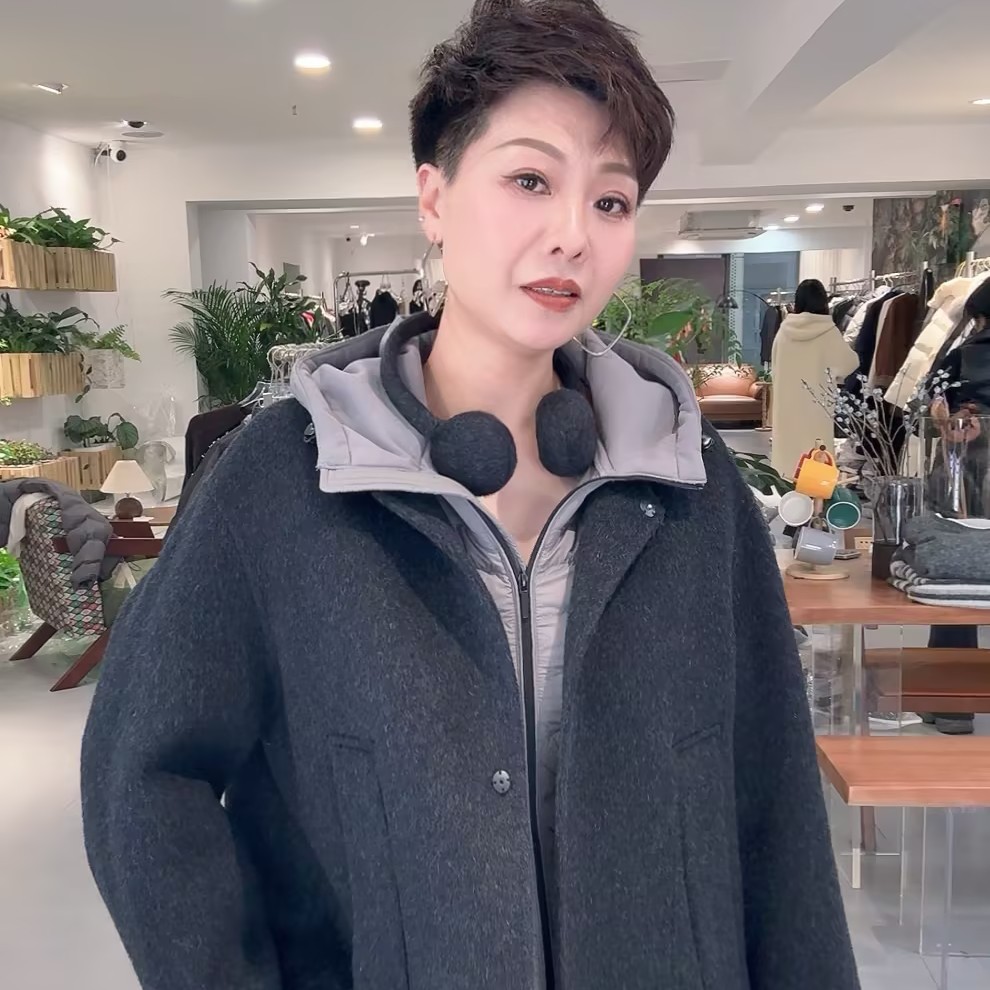 秋冬时尚短款双面呢大衣外套韩版简约百搭
