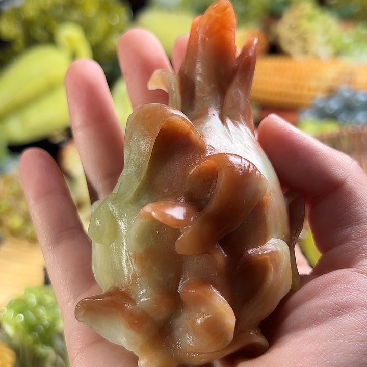 蛇纹石玉火龙果未镶嵌s****贾