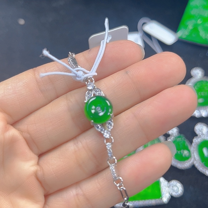 翡翠吊坠(不含链)银S925镶嵌