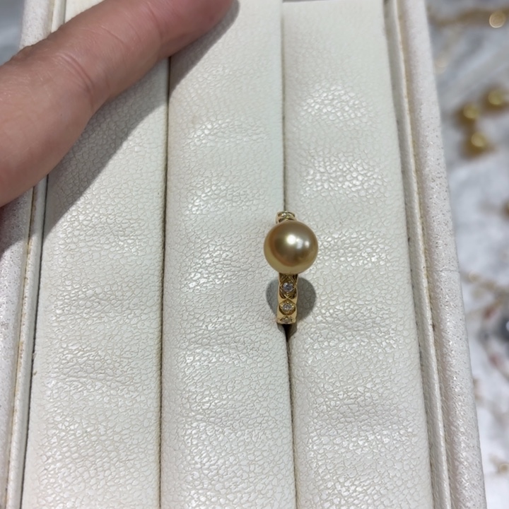 银S925镶嵌海水珍珠戒圈