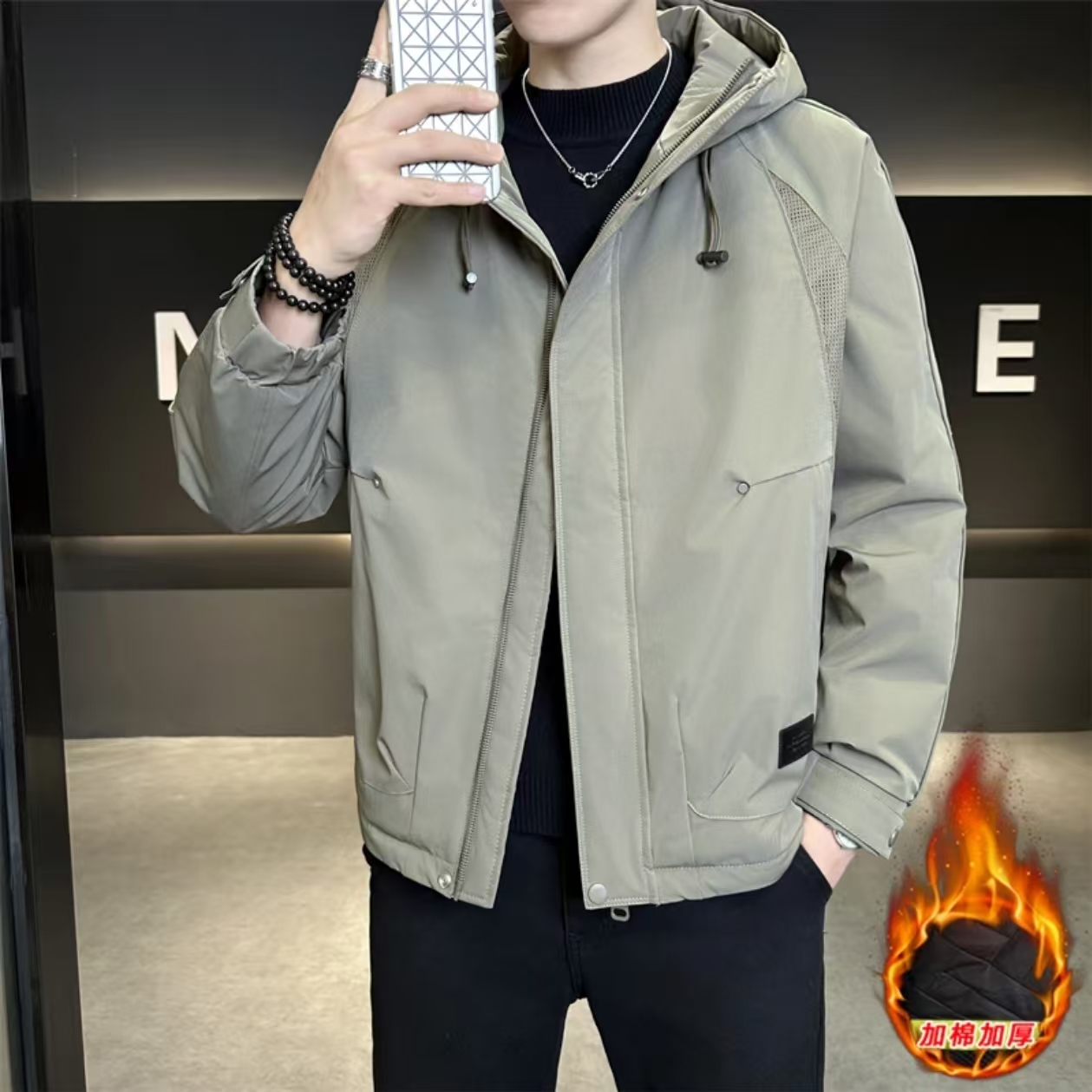 【断码撤柜】2025秋冬新款加厚连帽二棉外套#1916