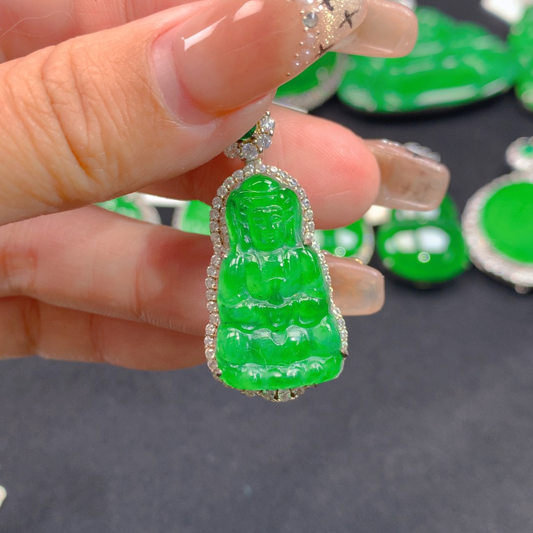 翡翠颈饰银S925镶嵌11111111