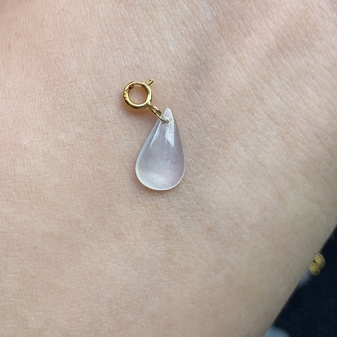 翡翠18K金镶嵌颈饰水滴