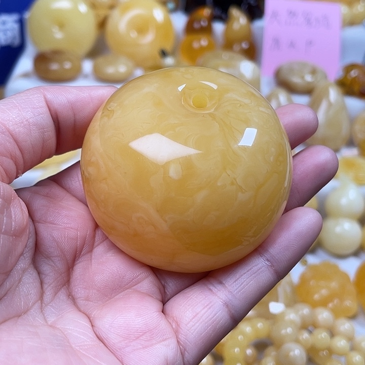 蜜蜡裸石未镶嵌易*公主扣