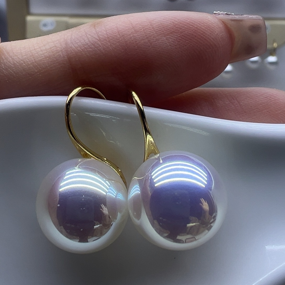 淡水珍珠耳饰银S925镶嵌