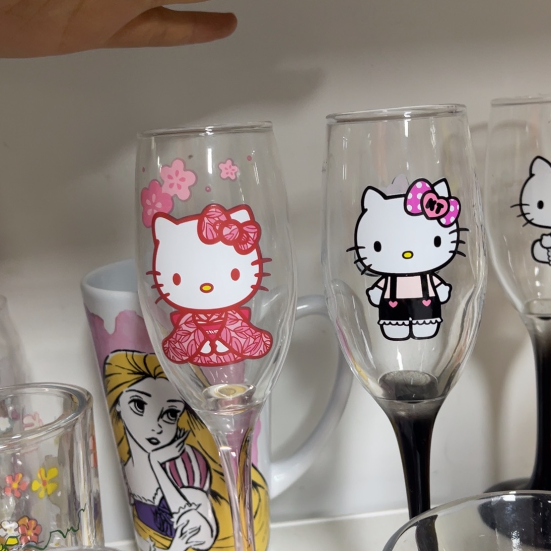 L***o水晶玻璃吸管款两只