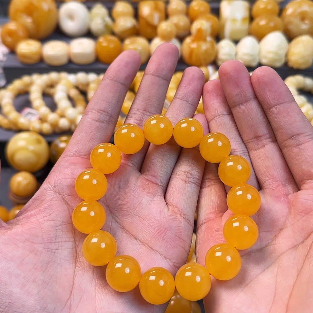 琥珀未镶嵌珠宝奇石16mm同料