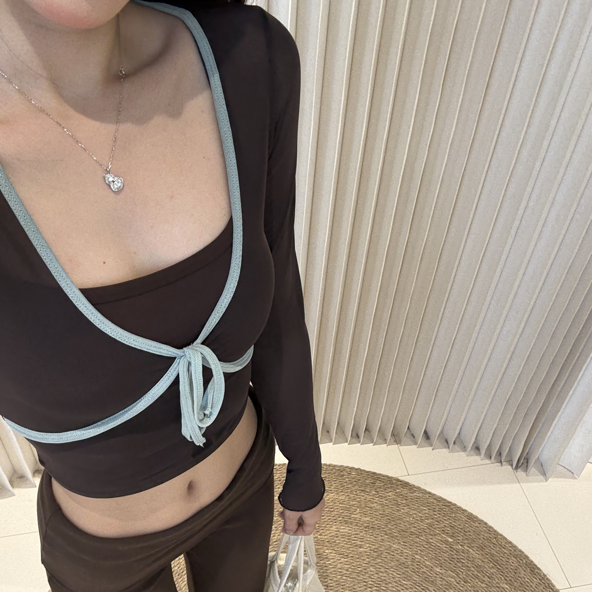 假两件瑜伽上衣 带胸垫瑜伽服