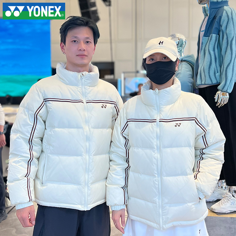 25年新款尤尼克斯YY羽毛球服冬季保暖中长款羽绒服外套1900425BCR