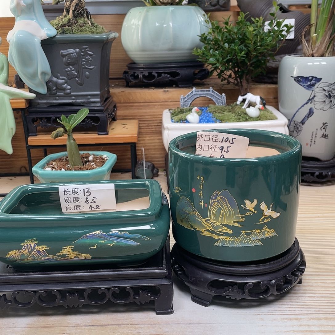 紫砂花盆陶瓷艺术花盆陶瓷