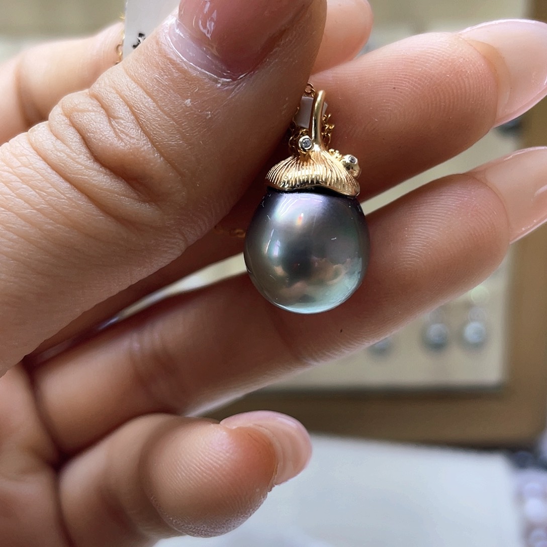 海水珍珠颈饰银S925镶嵌