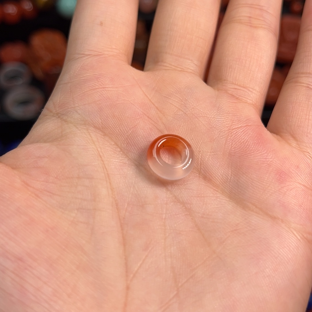 南红玛瑙配饰卡扣6mm未镶嵌