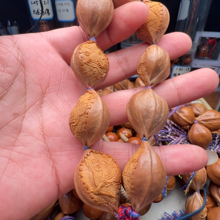 飛***)橄榄核手串/手链2.2铁核四花钟馗