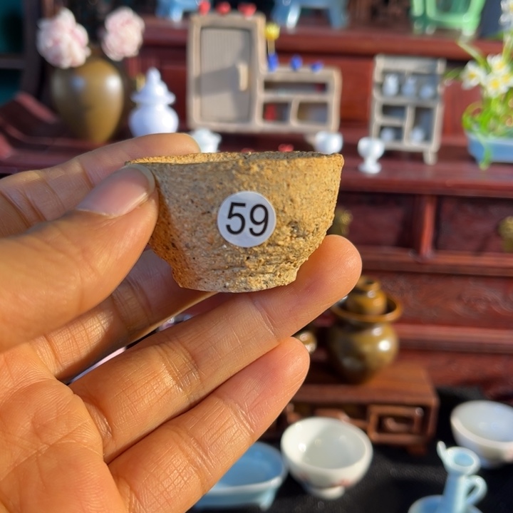 摆件微陶老王迷你花瓶