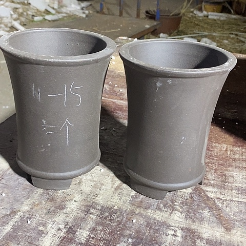 红陶中国宜兴紫砂花盆，