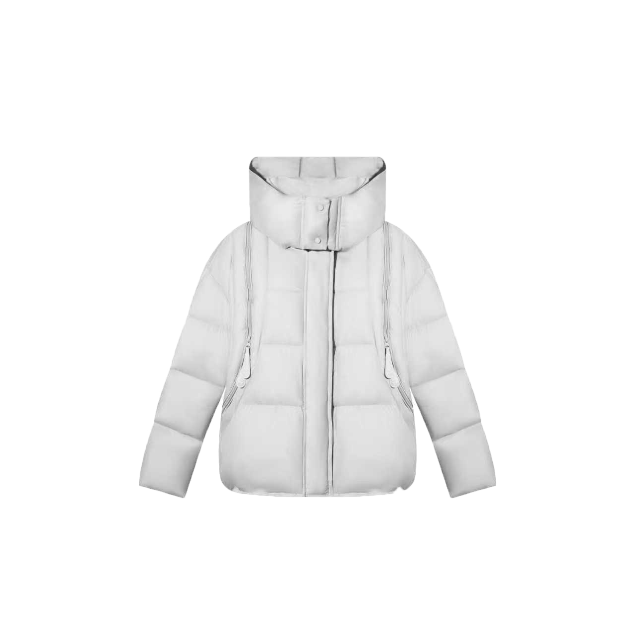 【小眼妹专属】冬季短款纯色休闲女士立领连帽羽绒服JC250625