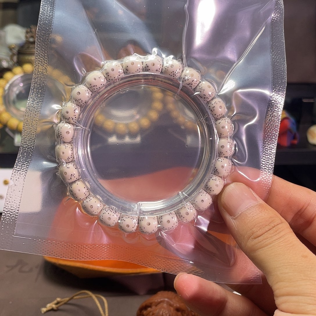 裂***光星月菩提手串原生态星月菩提原白手串9.8