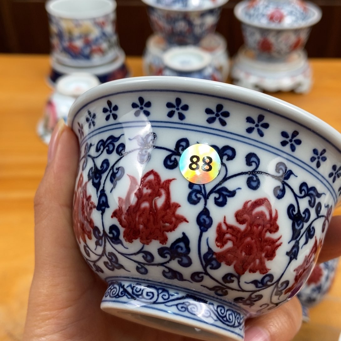 景德镇手绘现代茶具非古董