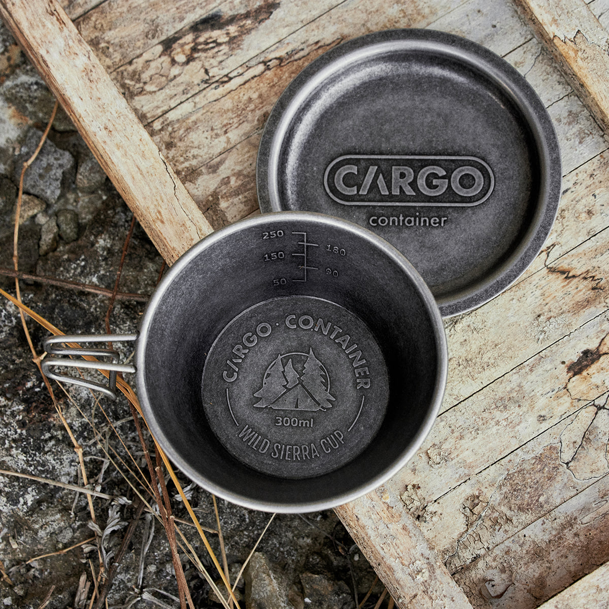 韩国CARGO CONTAINER户外雪拉碗餐具不锈钢纯钛涂层小餐盘收纳包