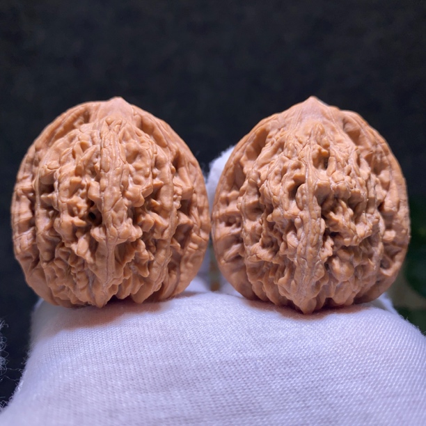 麦穗虎头文玩核桃把件全品无修尺寸42