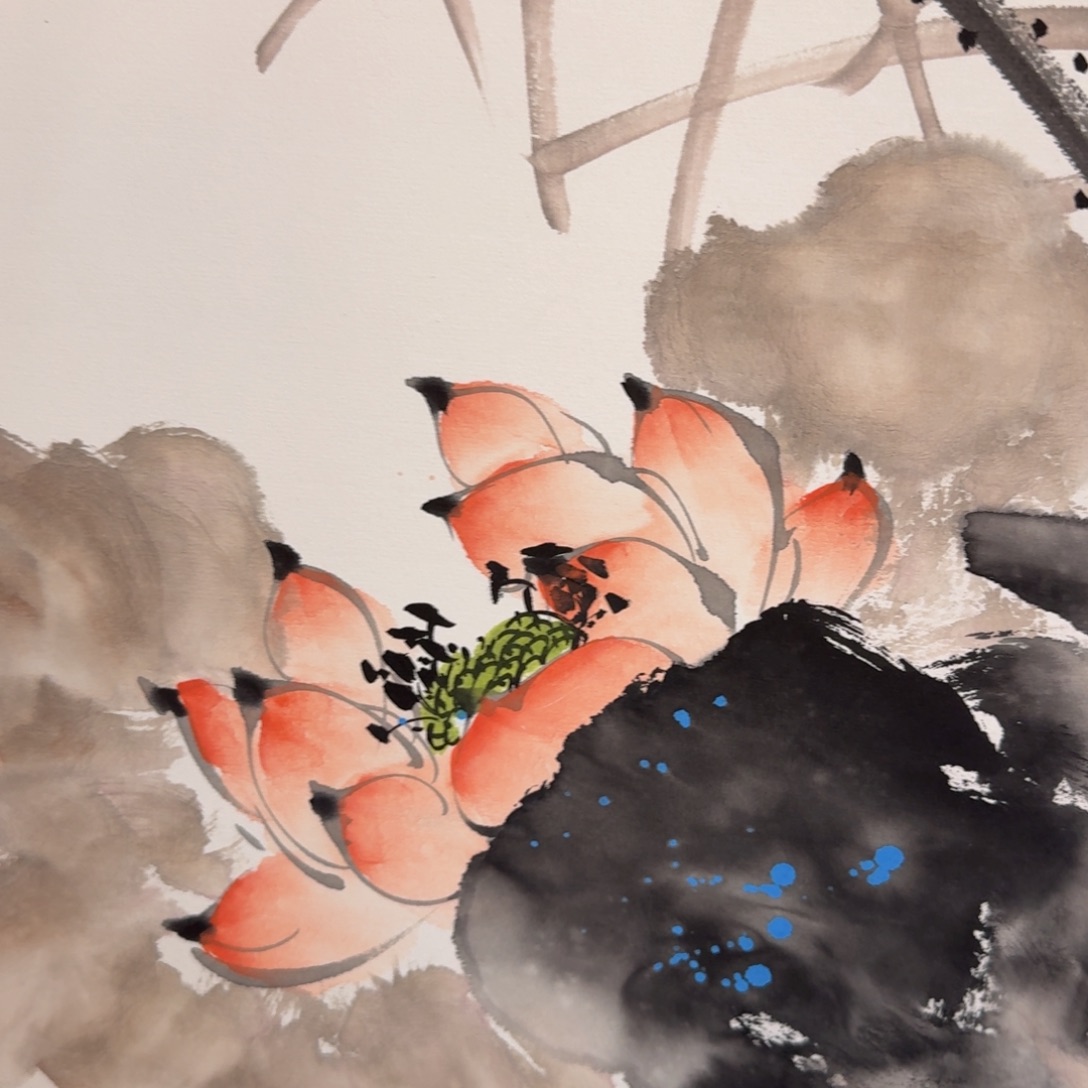 国画纯手绘山水花鸟作品