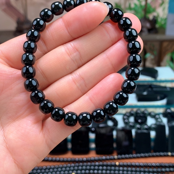 和田玉（青玉）手链未镶嵌