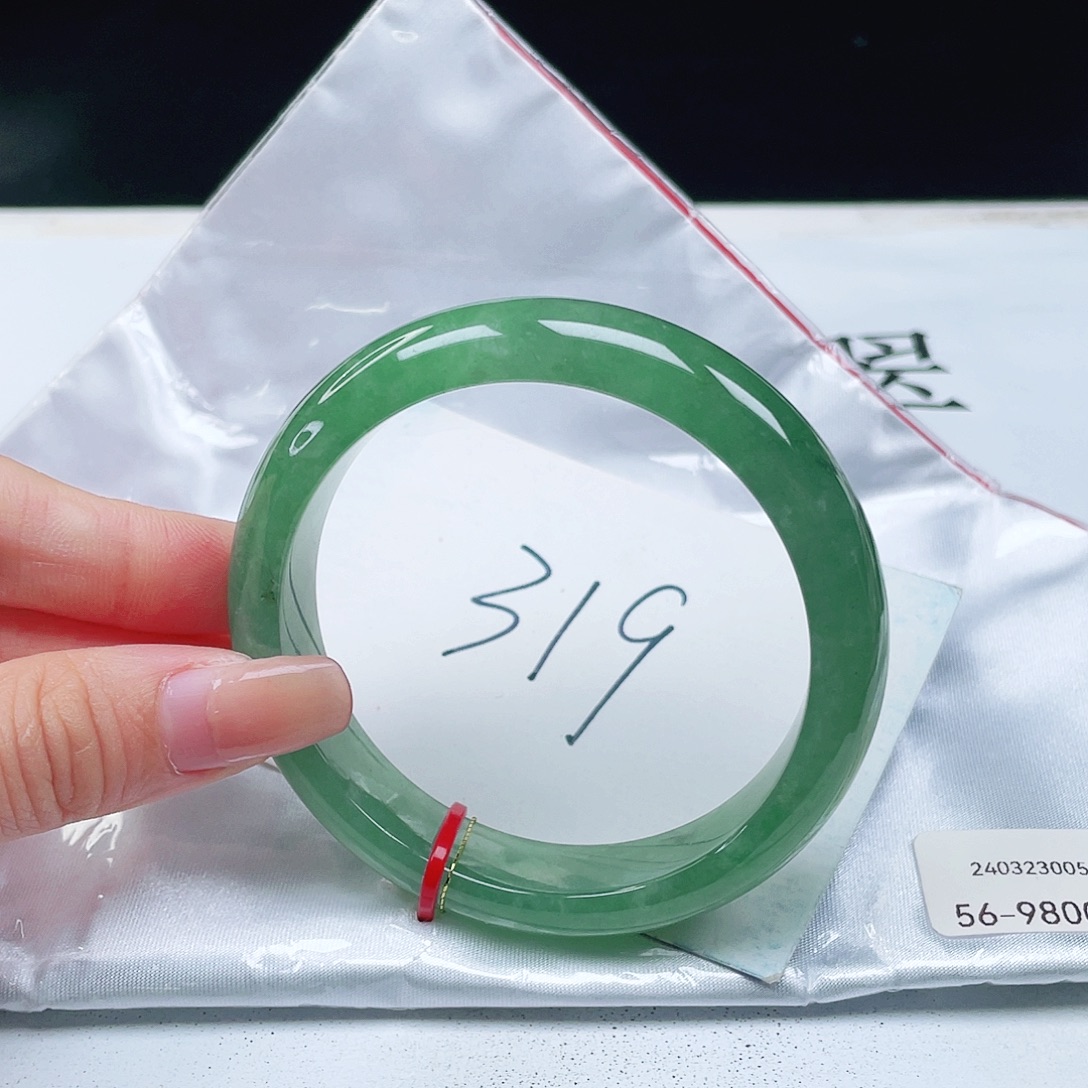 翡翠未镶嵌手镯56正圈