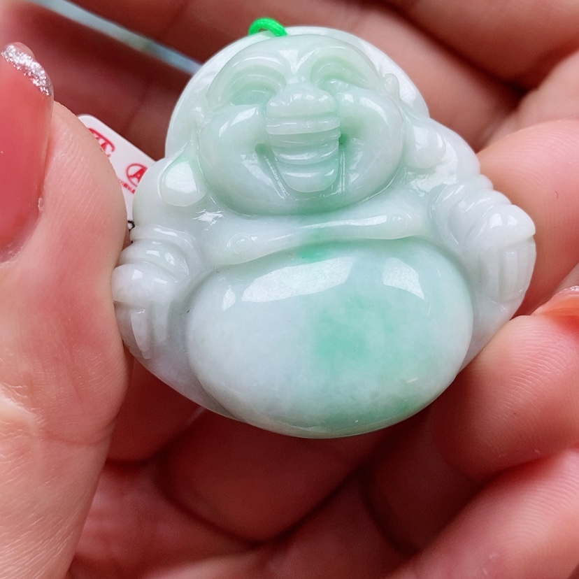 【闪购商品】翡翠颈饰未镶嵌天然翡翠A货飘花佛公