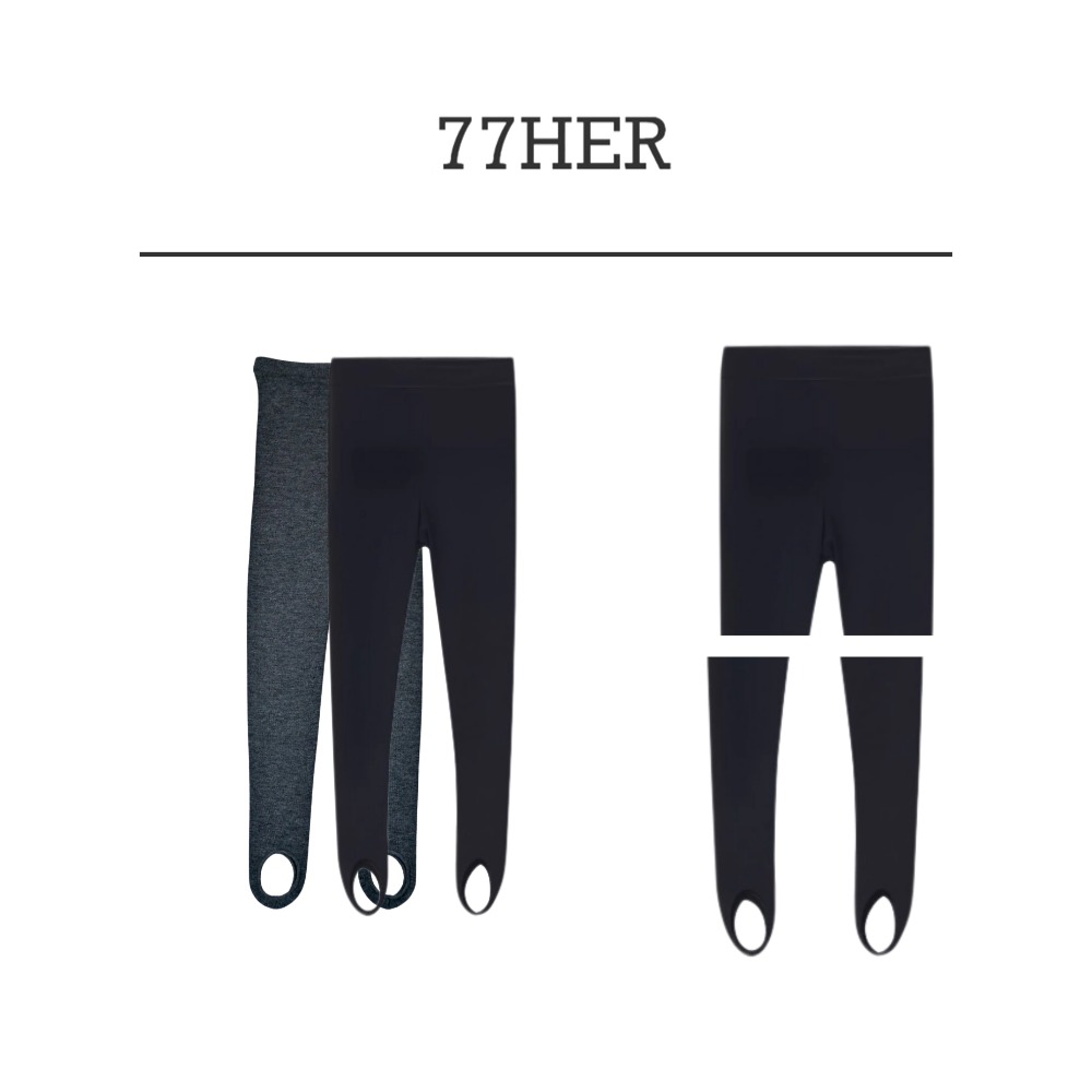 77her 老钱风秋冬裤袜紧身踩脚裤加厚透气羊毛打底裤