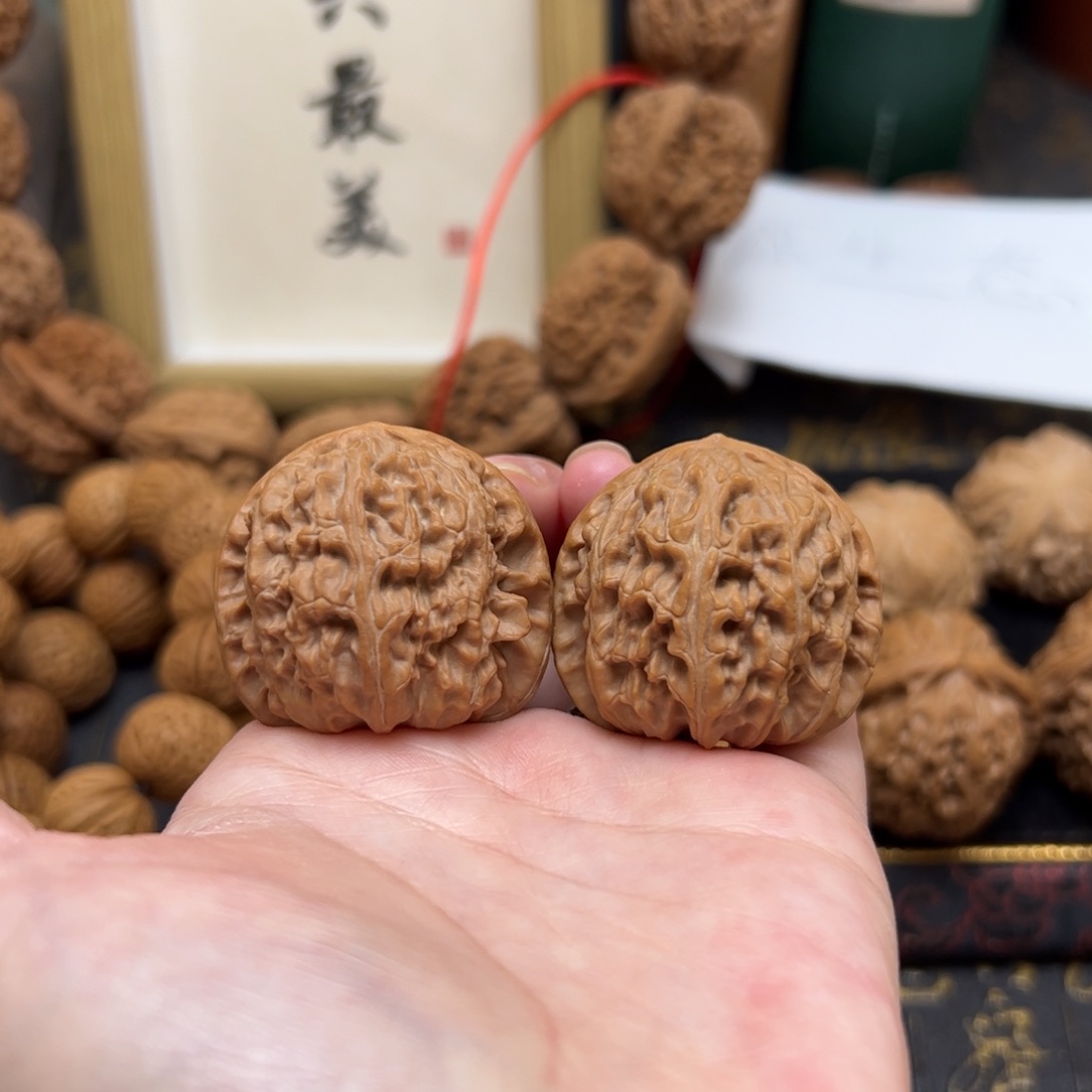 把件文玩核桃37白狮子