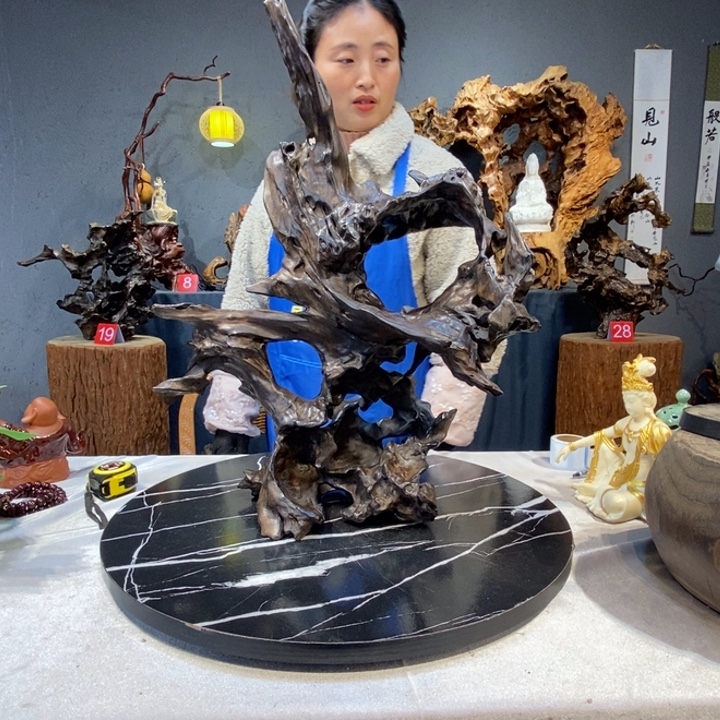 修***行木草木堂根艺摆件695
