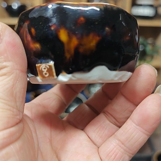 天然老黑釉斗笠盏