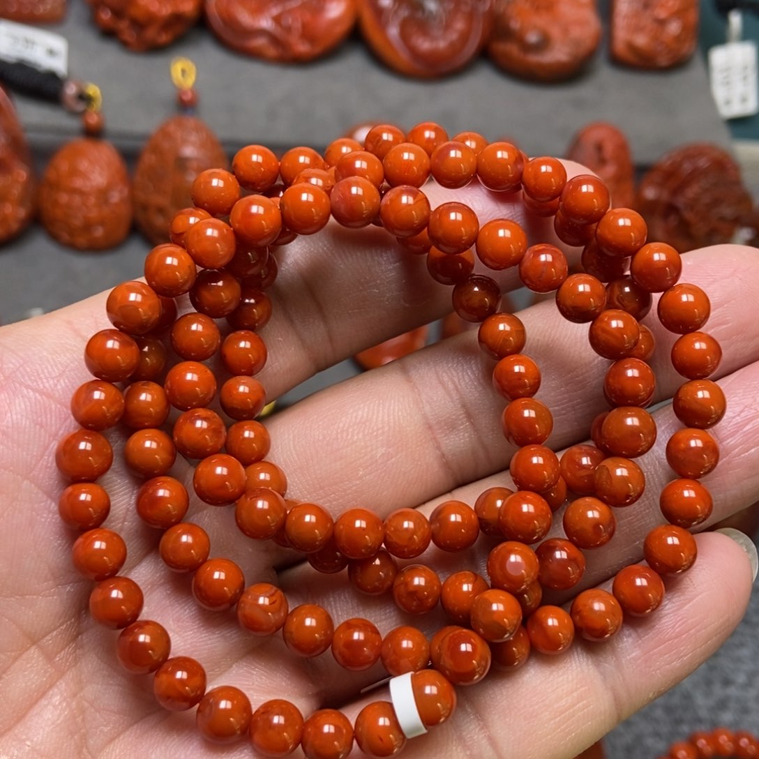 南红玛瑙未镶嵌手串6mm