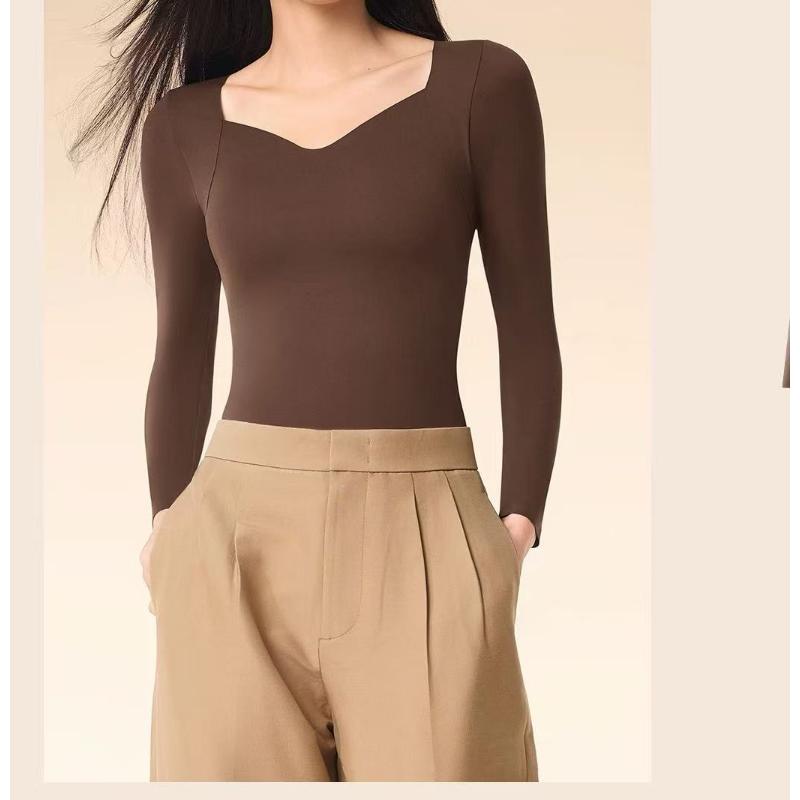 秋冬舒适无痕保暖一体杯带胸垫肌底衣百搭内搭上衣Y655